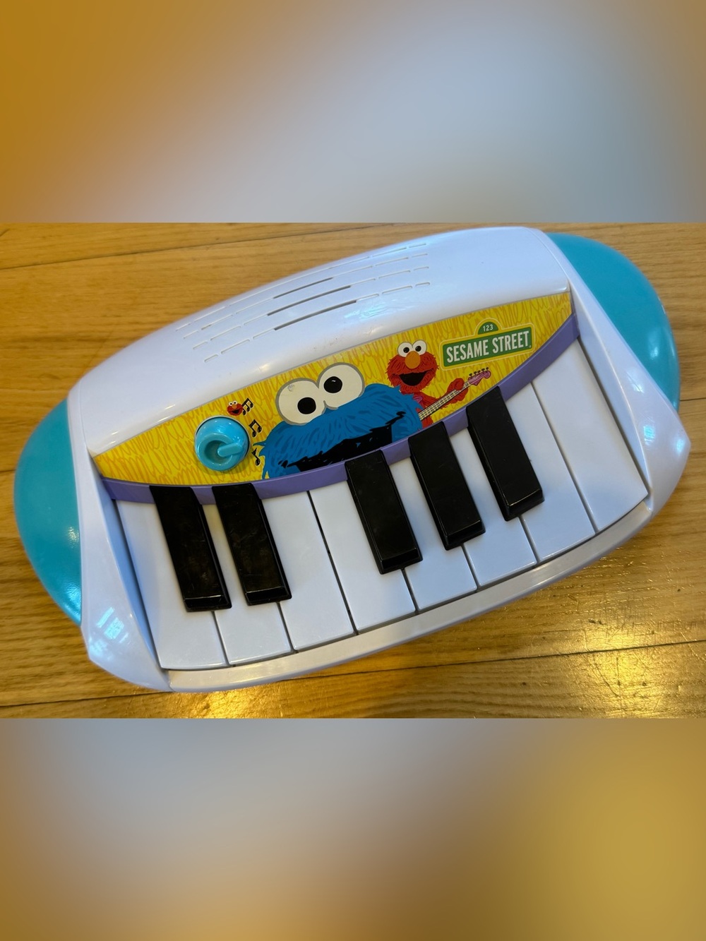 Sesame Street Cookie Monster Keyboard Playskool Lets Rock Toy WORKS